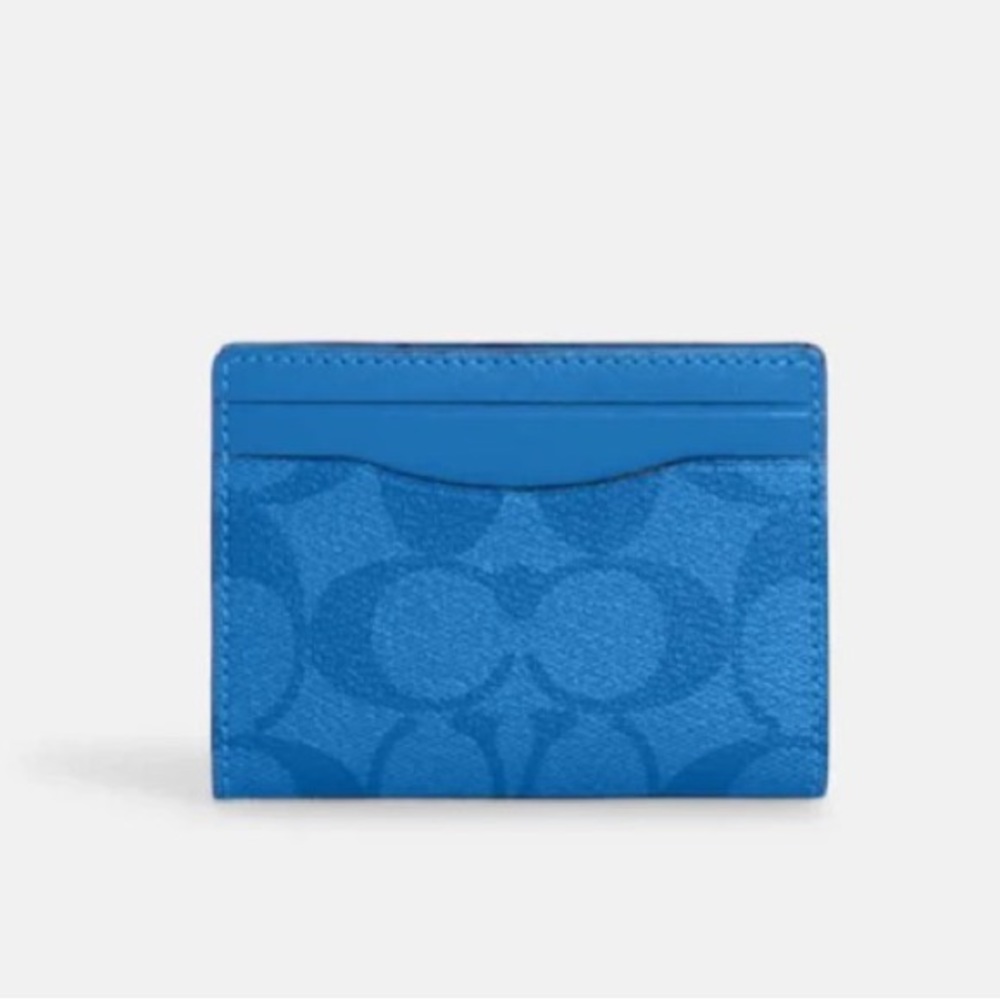 COACH Magnetic Card Case In Signature Canvas